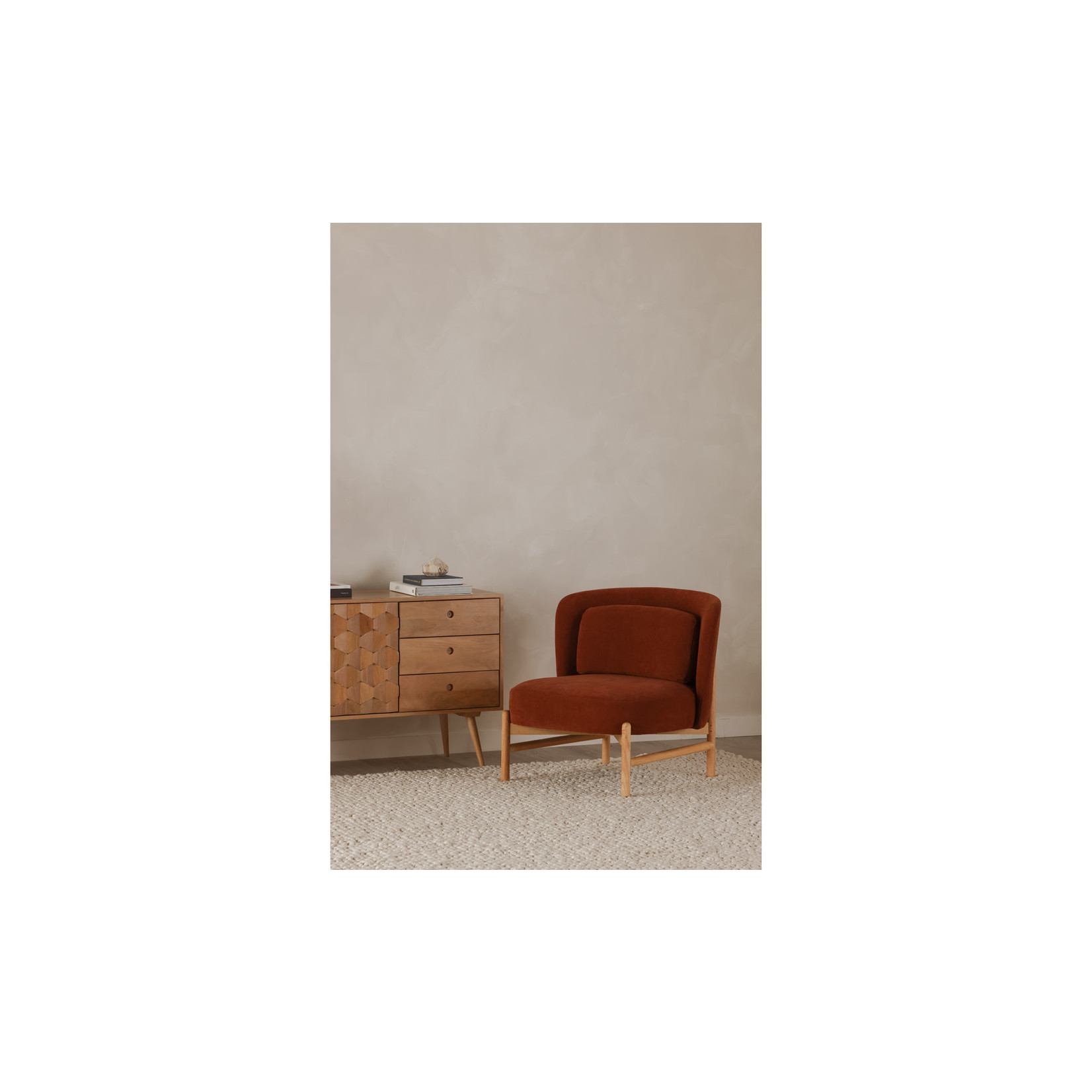 Sigge Accent Chair - Burnt Almond