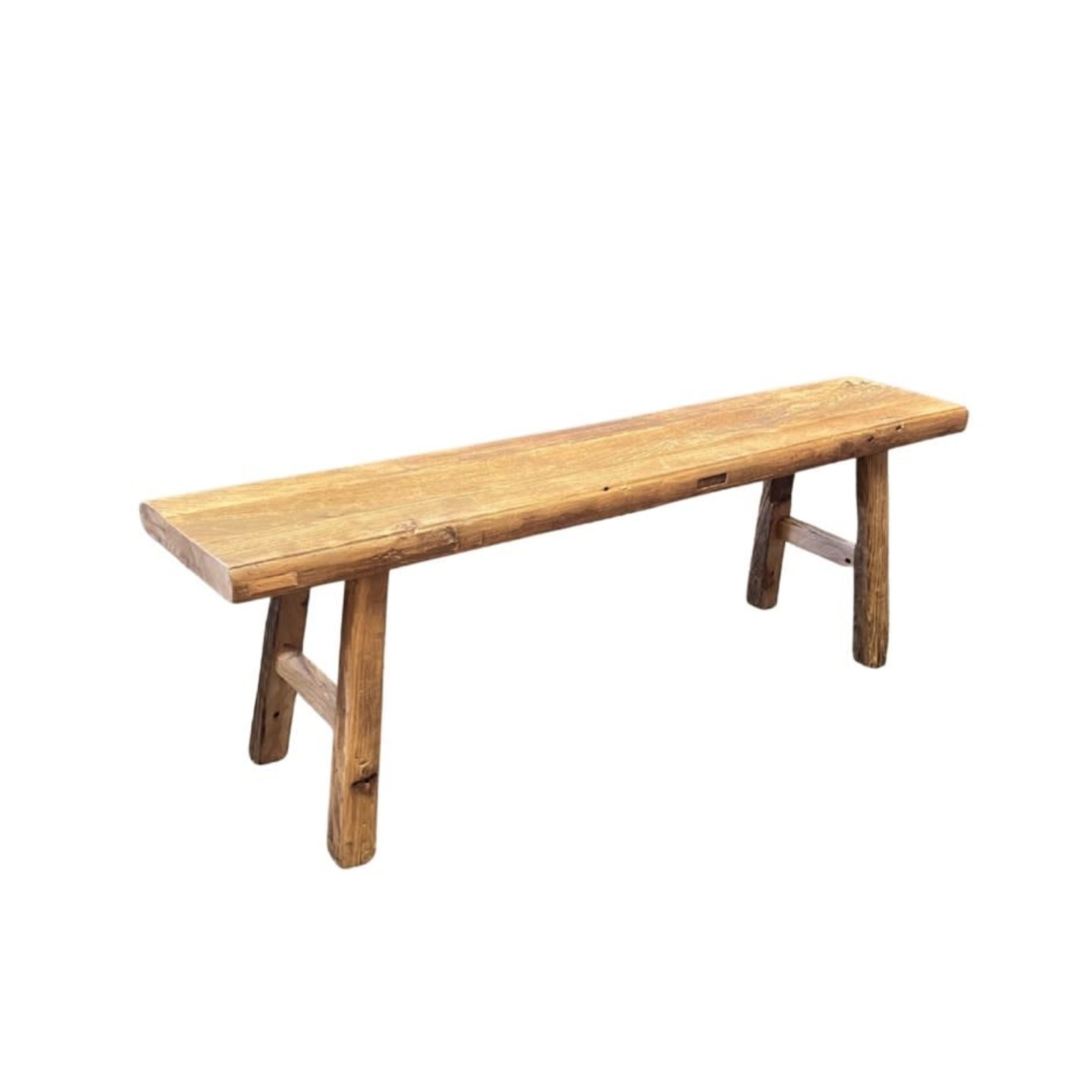 Wooden Bench 48" Natural Recycled Elmwood