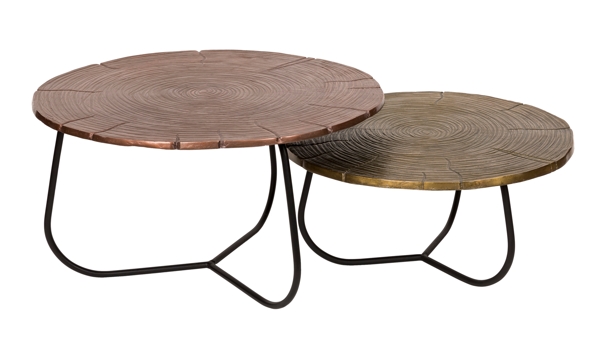 CROSS SECTION TABLES SET OF 2 Avenue B Home Decor