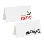 Naughty /Nice Fold Placecards - Set of 12