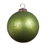 Antiqued Light Green ball Ornament 5"