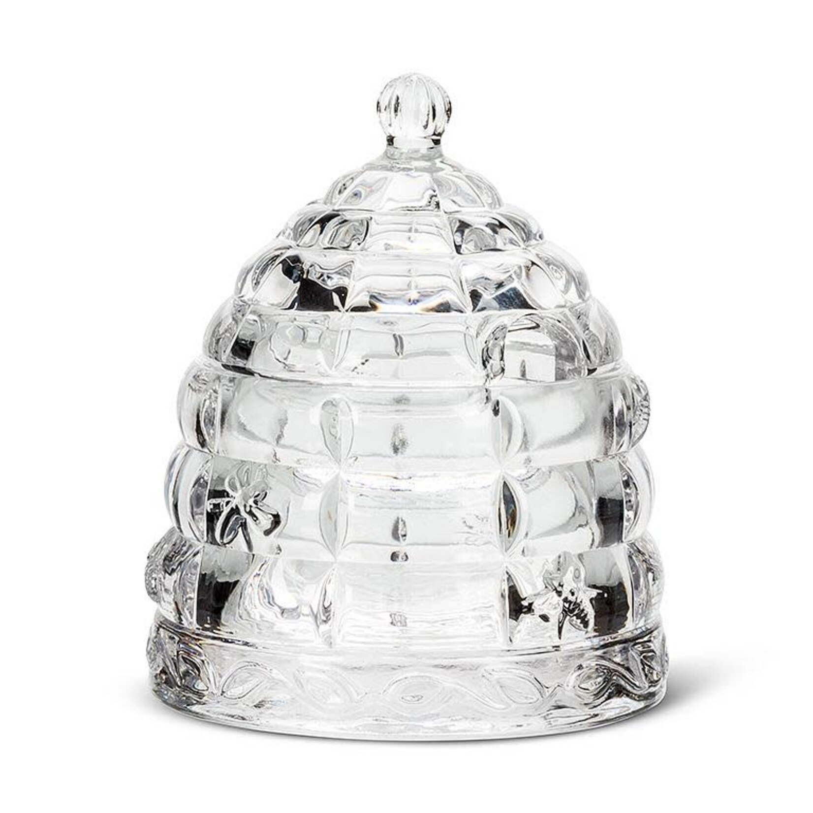 Glass Beehive Honey Pot with Lid