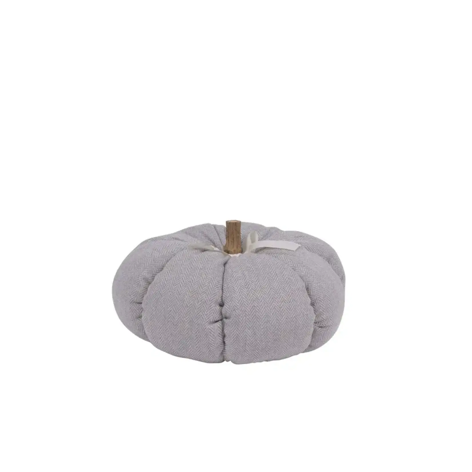 Herringbone Pumpkin Cushion - Grey