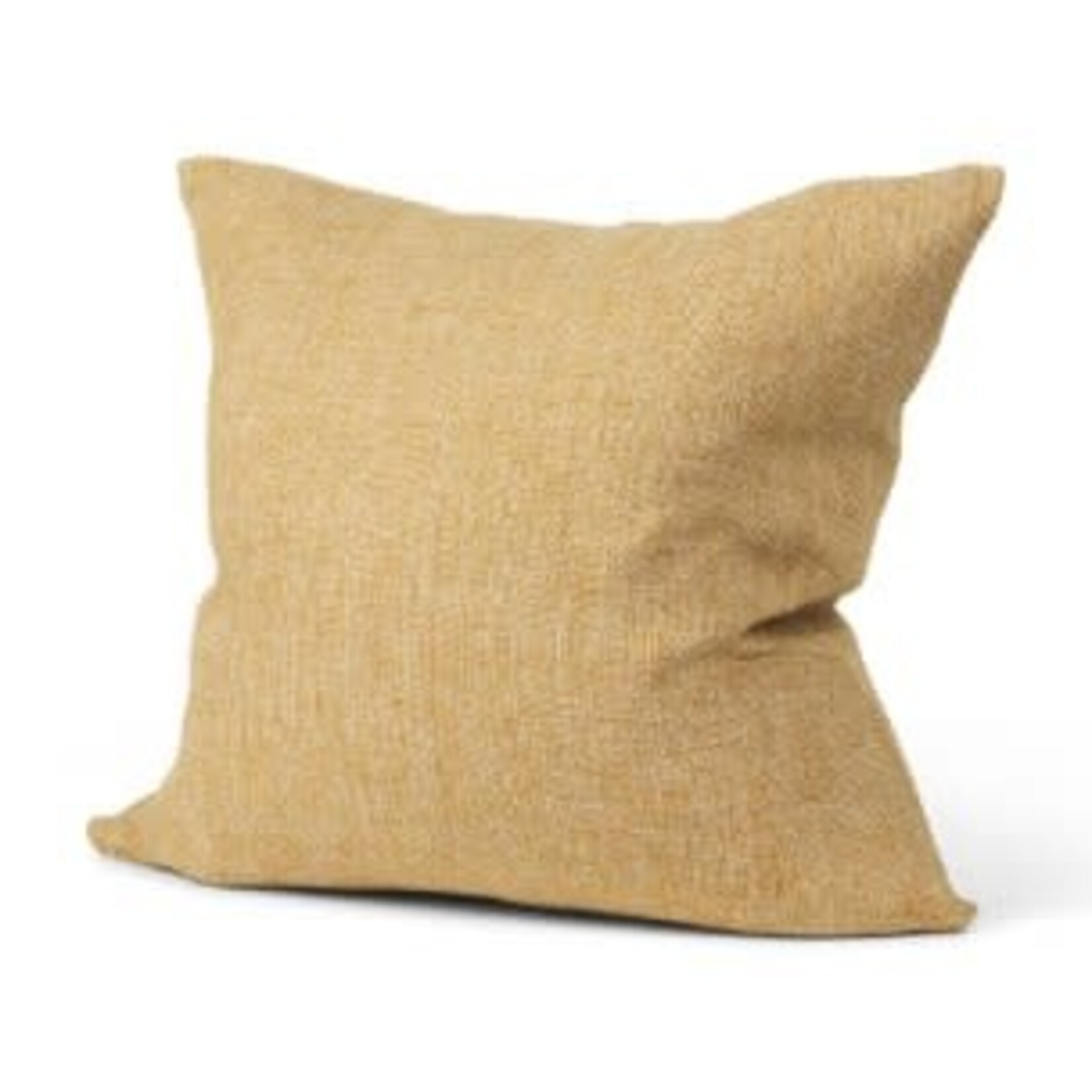 Jacklyn Linen Square Pillow Cover - Mustard