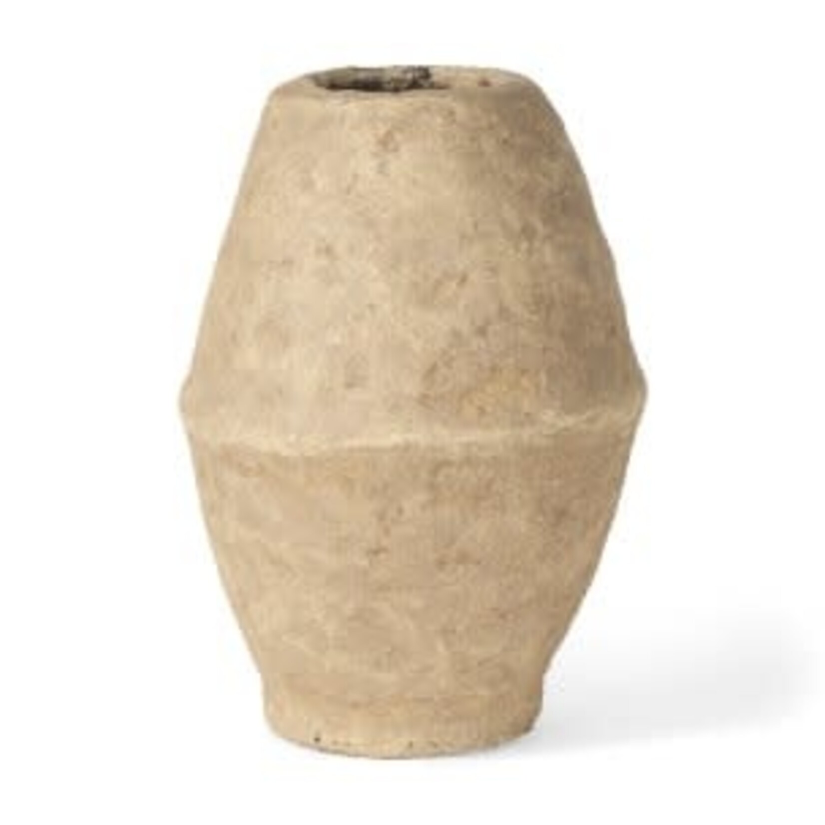 Rundal Paper Mache Vase - Small - Beige