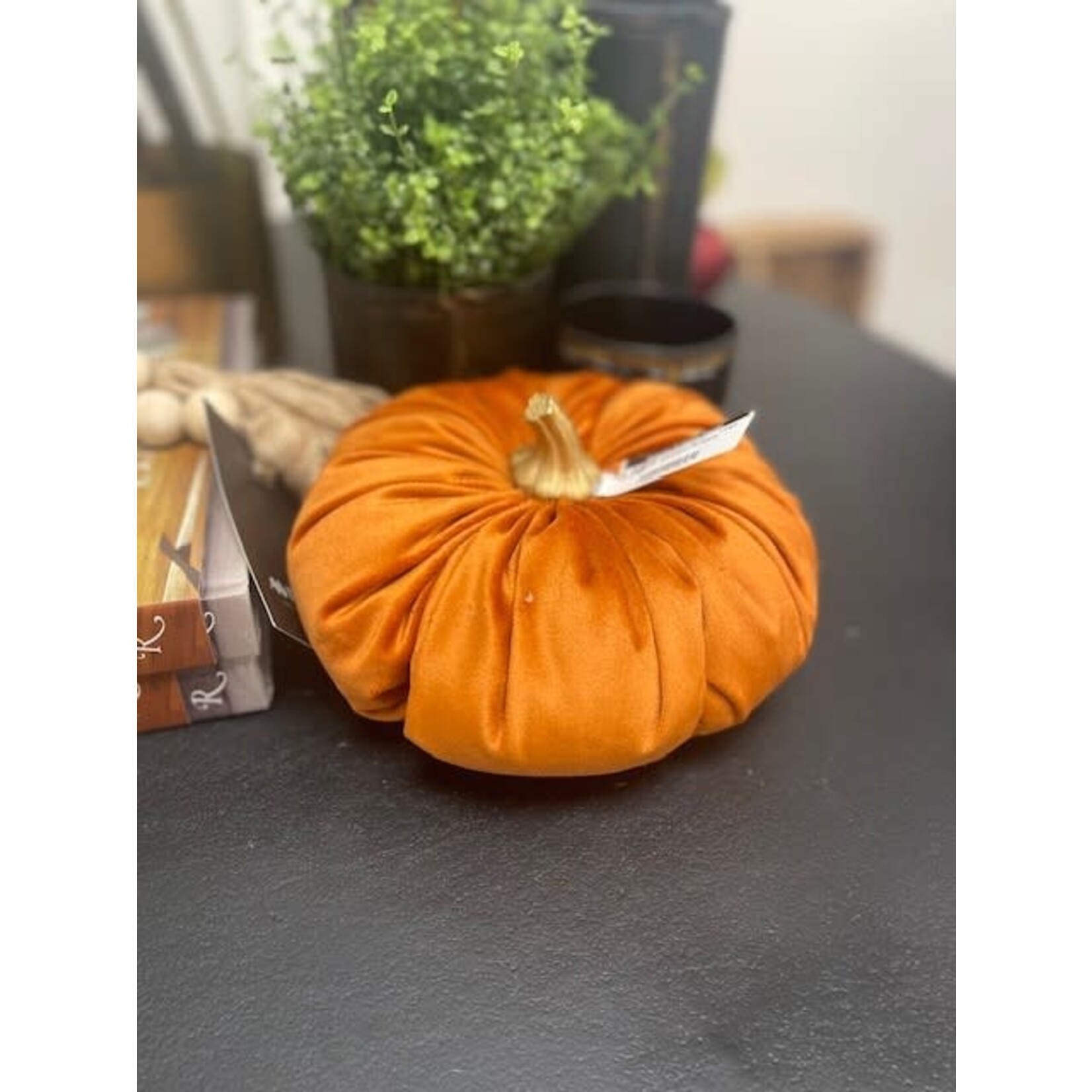 Pumpkin Décor - Large Velveteen Pumpkin