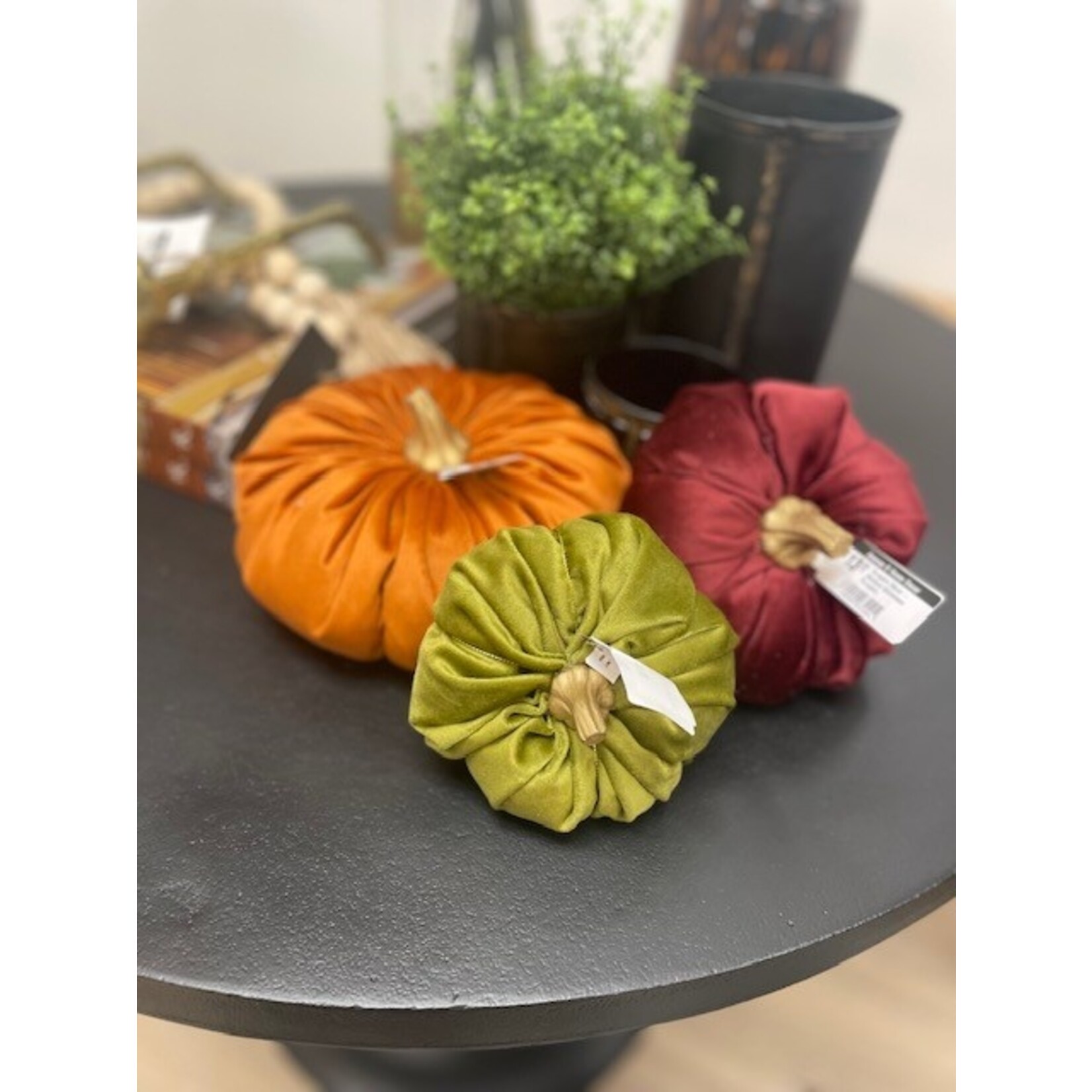 Pumpkin Décor - Large Velveteen Pumpkin