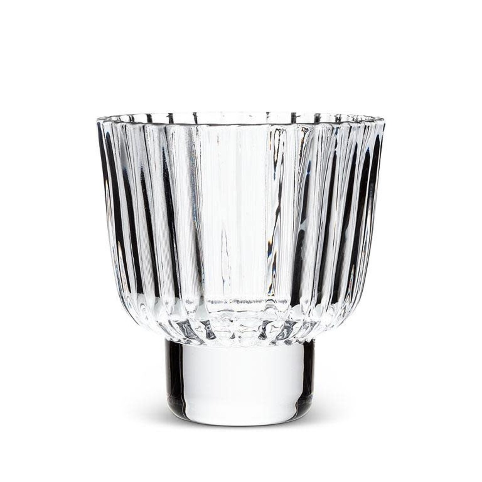 Ribbed Glass Tealight Holder