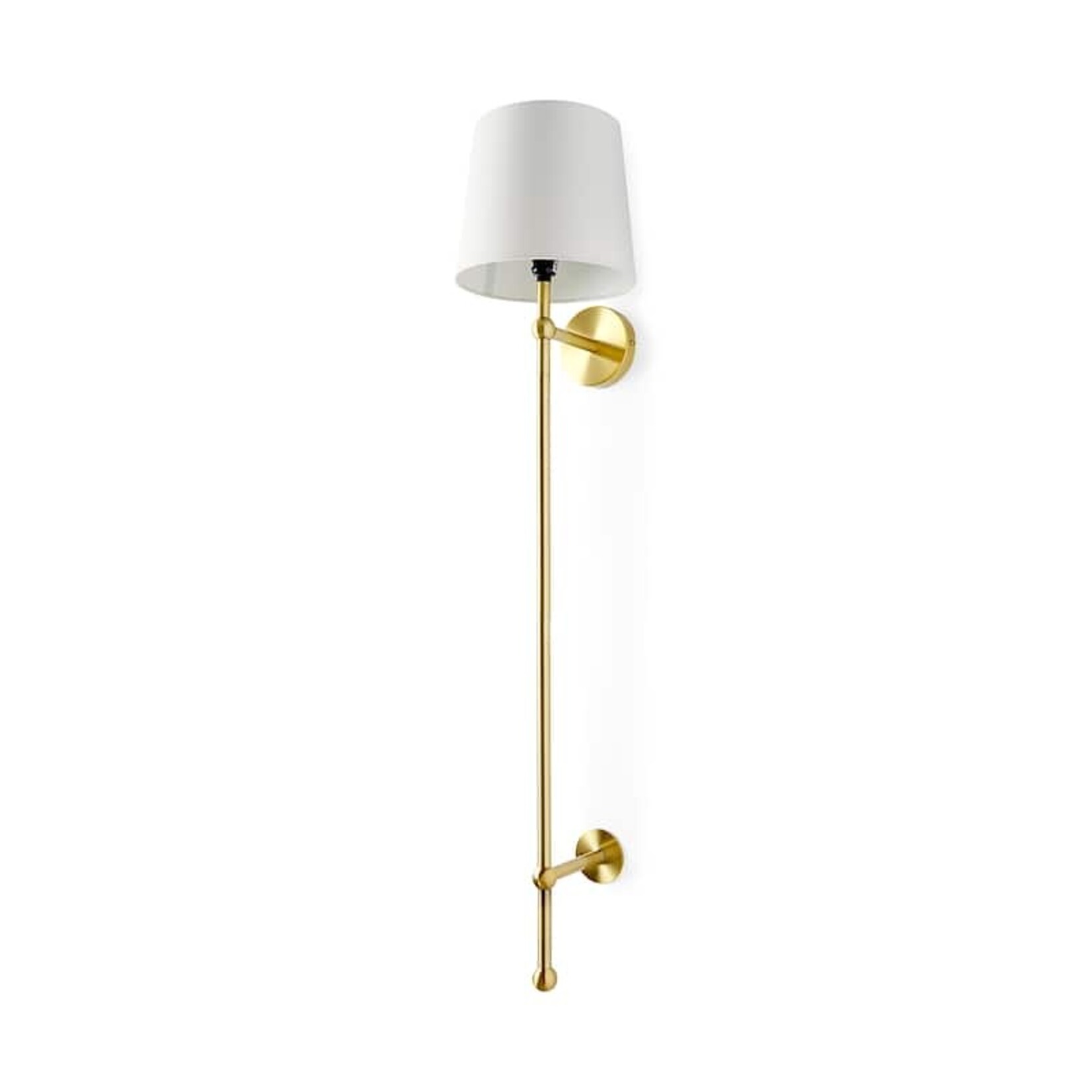 Chester Wall Sconce - Gold Metal w/ Cream Fabric Shade