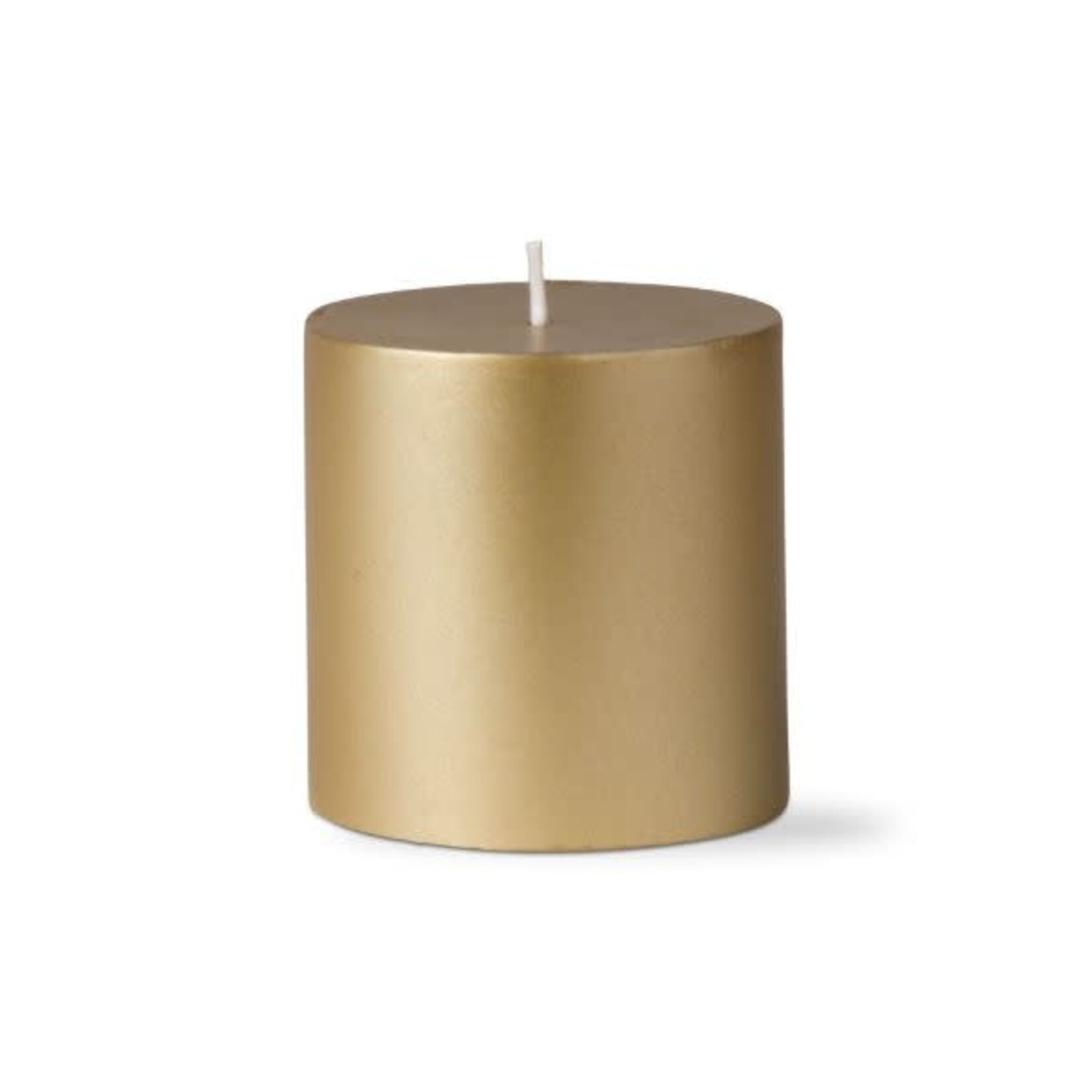 Metallic Pillar Candle 3x3 - Gold
