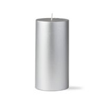 Metallic Pillar Candle 3x6 - Silver