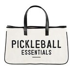 Pickleball Essentials White Canvas Tote