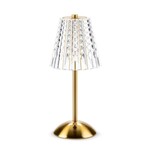 Crystal Shade Gold LED Table Light