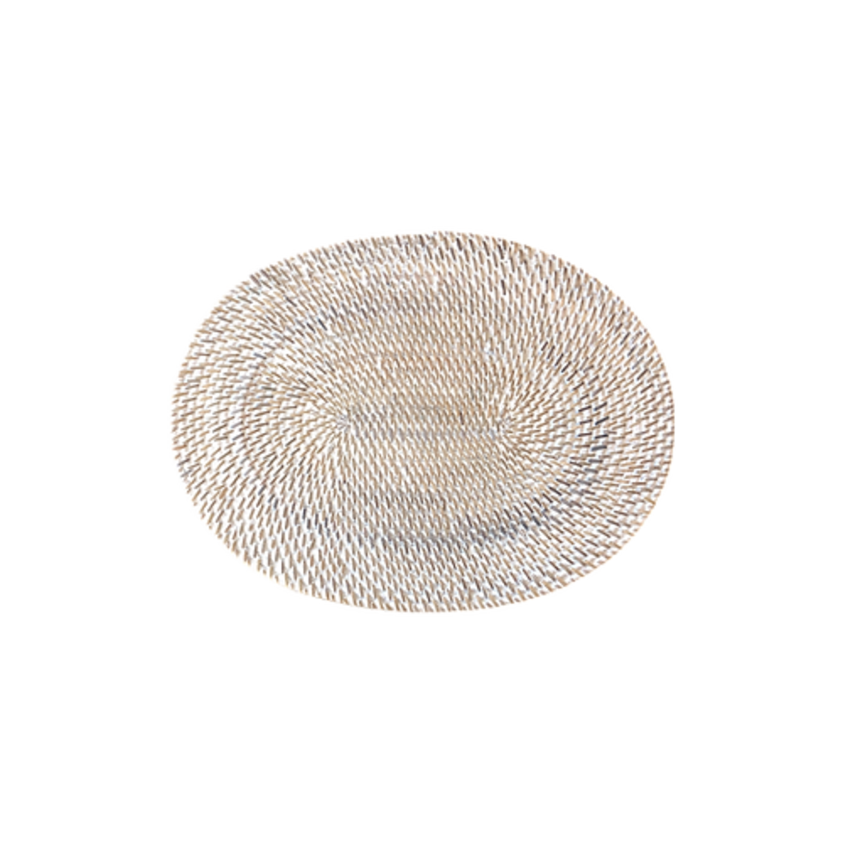 Ata Placemat Oval - White Washed