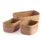 Dalton Organizer Baskets - Set of 3 - Blush