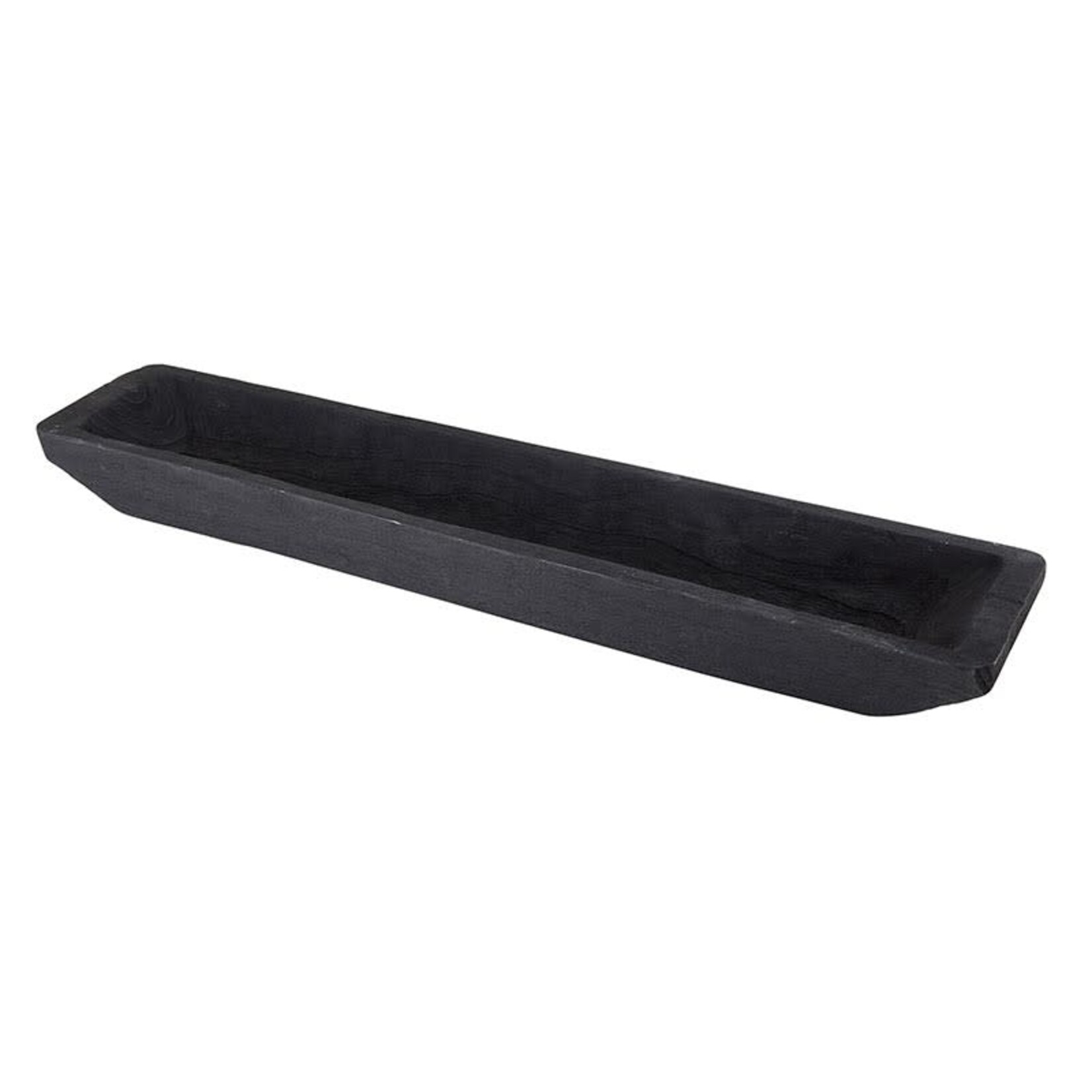 Paulownia Long Rectangle Tray - Black