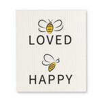Bee Loved Happy and Kind Sweet Sponge Cloth