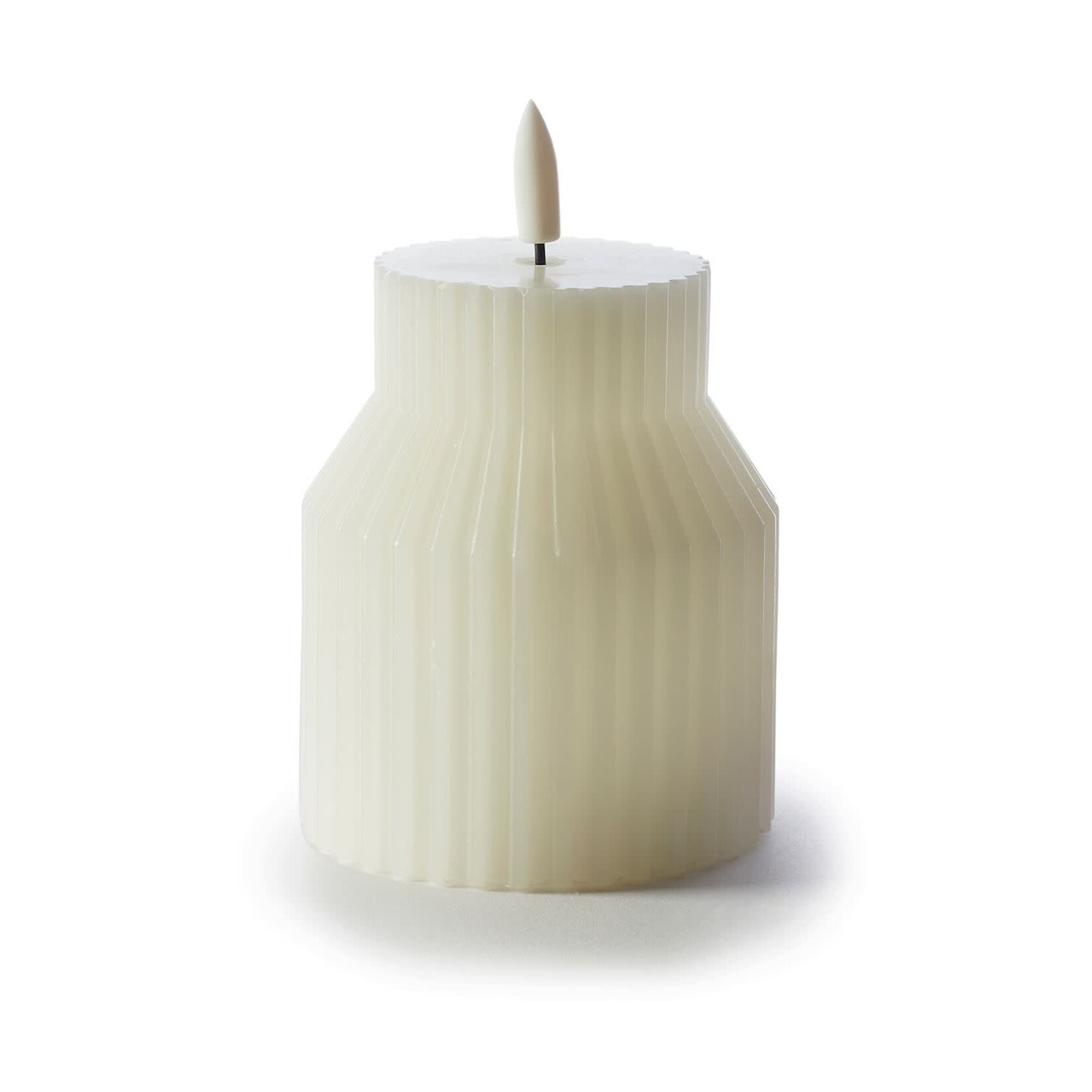 Cream Two-Tier LED Flameless Candle