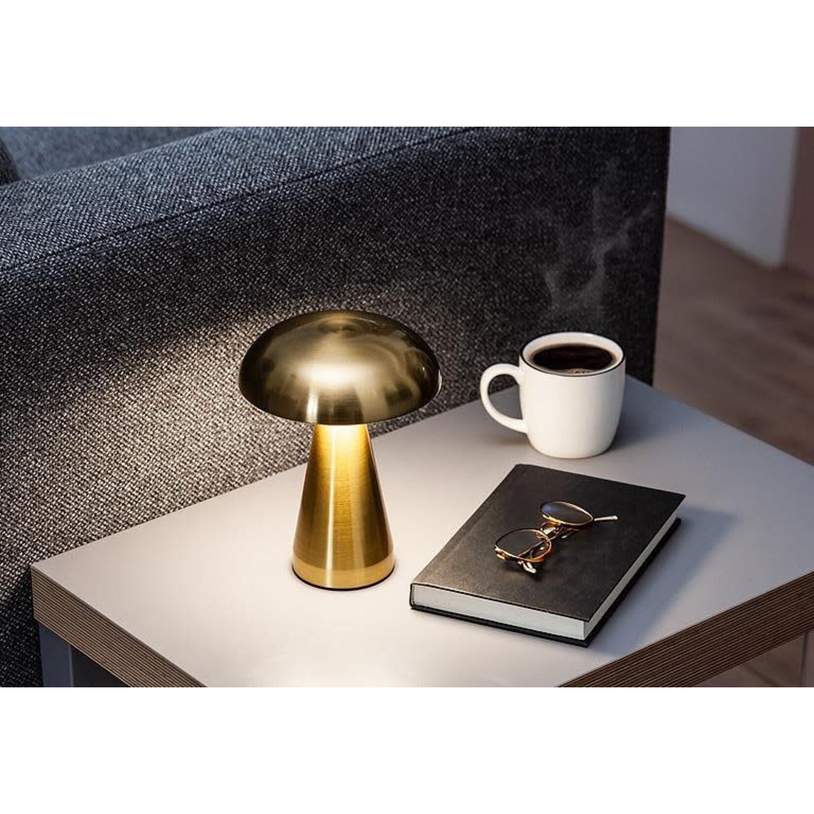 Metallic Mushroom LED Table Light - Gold