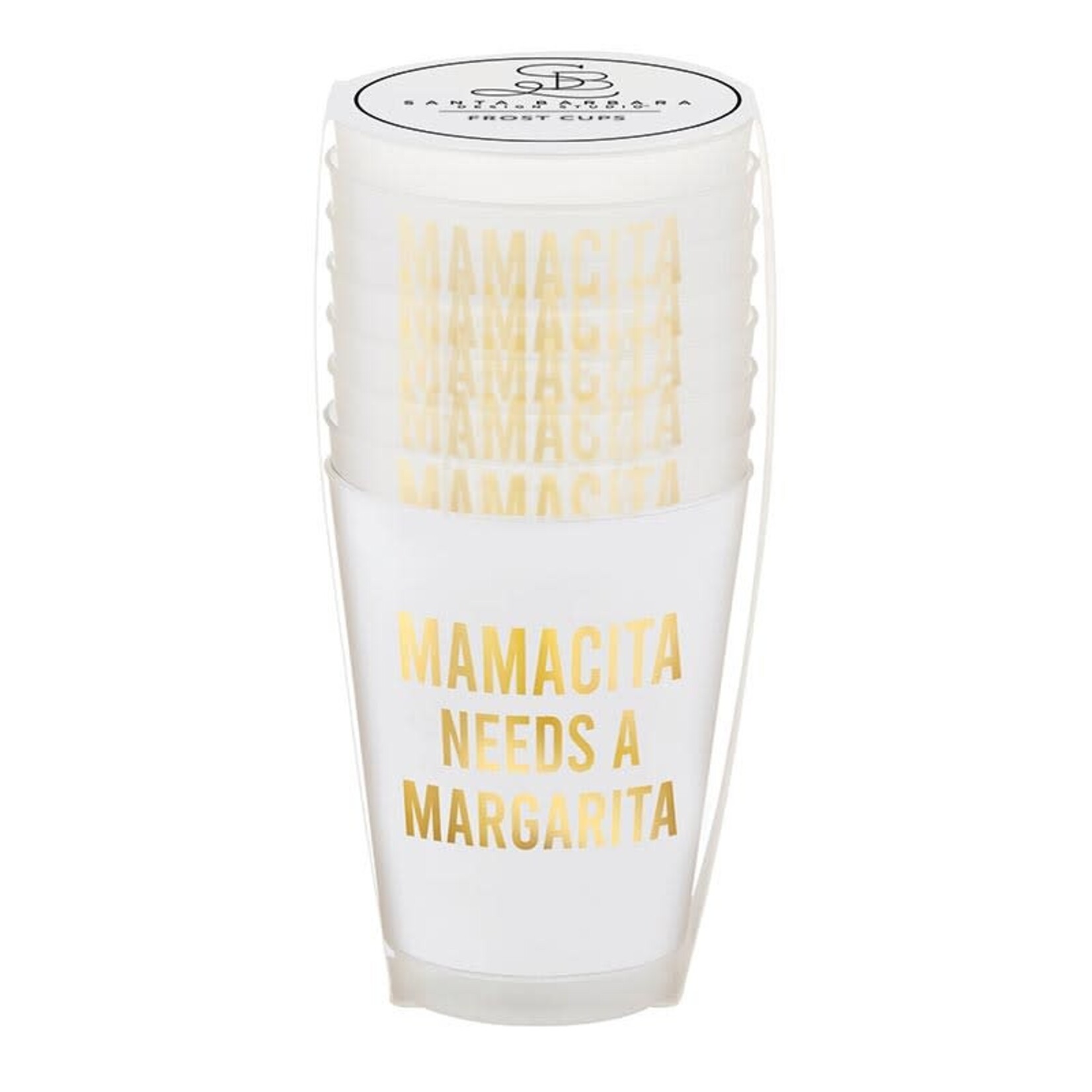 Gold Foil Frost Cup - Mama Need a Margarita 6pk