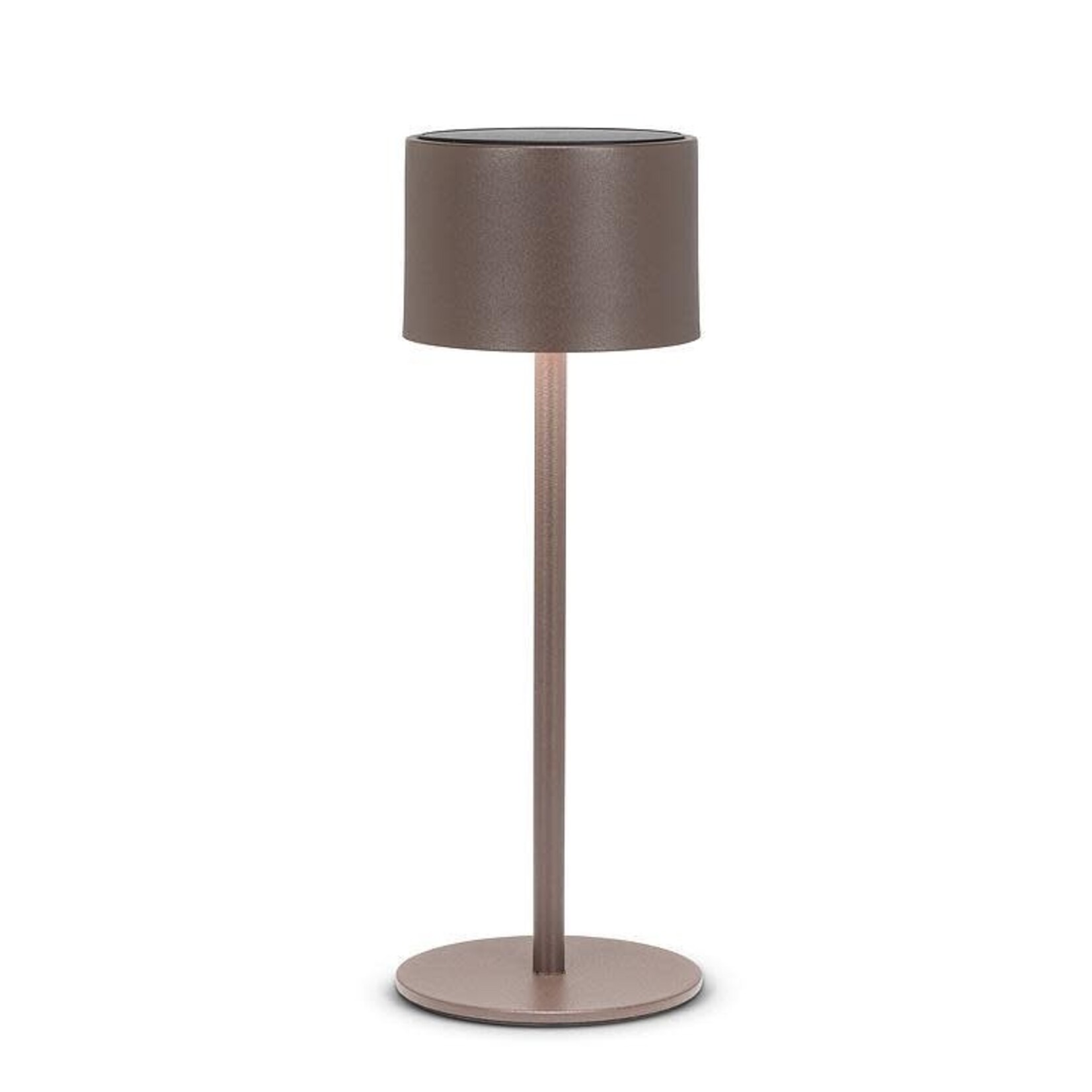 Classic Solar LED Outdoor Table Lamp - Brown