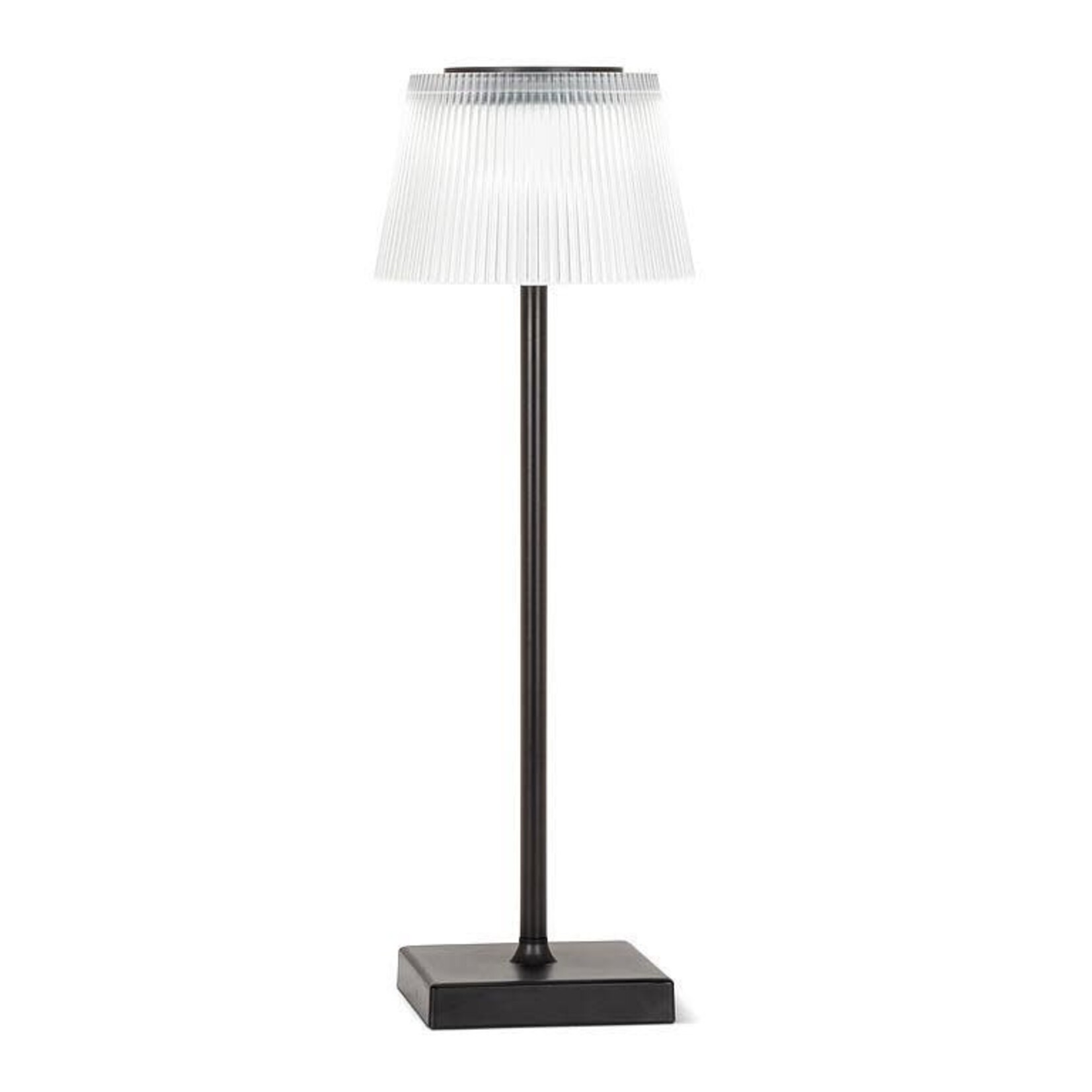 Fluted Shade LED Outdoor Table Lamp - Frost