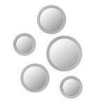 Radius Set of 5 Silver Mirrors