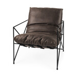 Leonidas Brown Faux Leather Wrap Seat