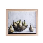 Watercolor Pears Pine Framed Art