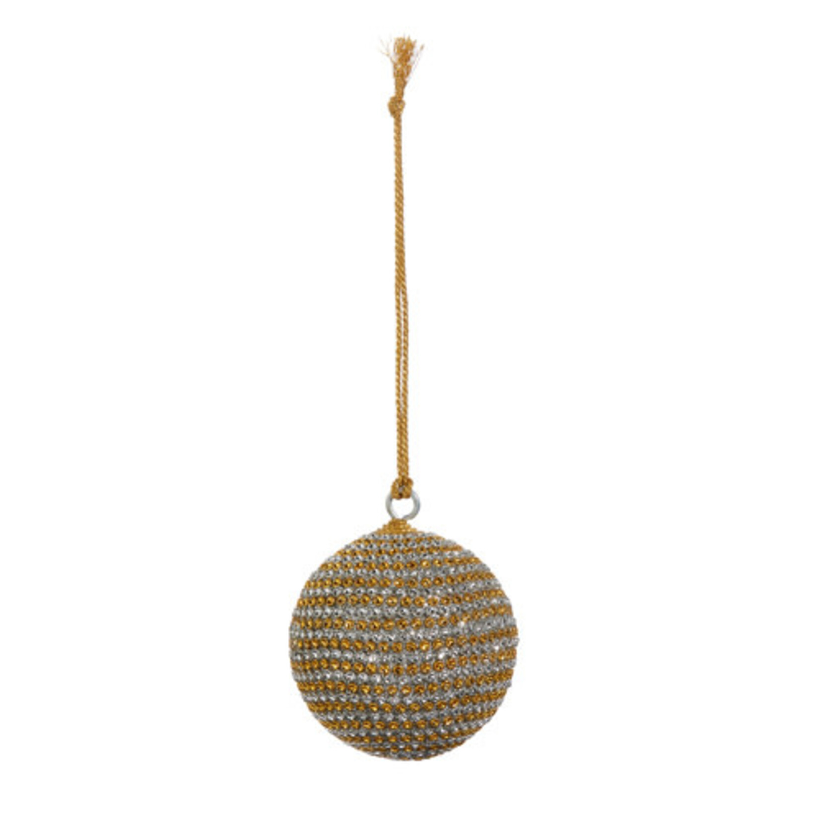 Small Gold Rhinestone Ornament 2.25"