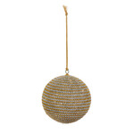 Large Gold Rhinstone Ornament 3.75"