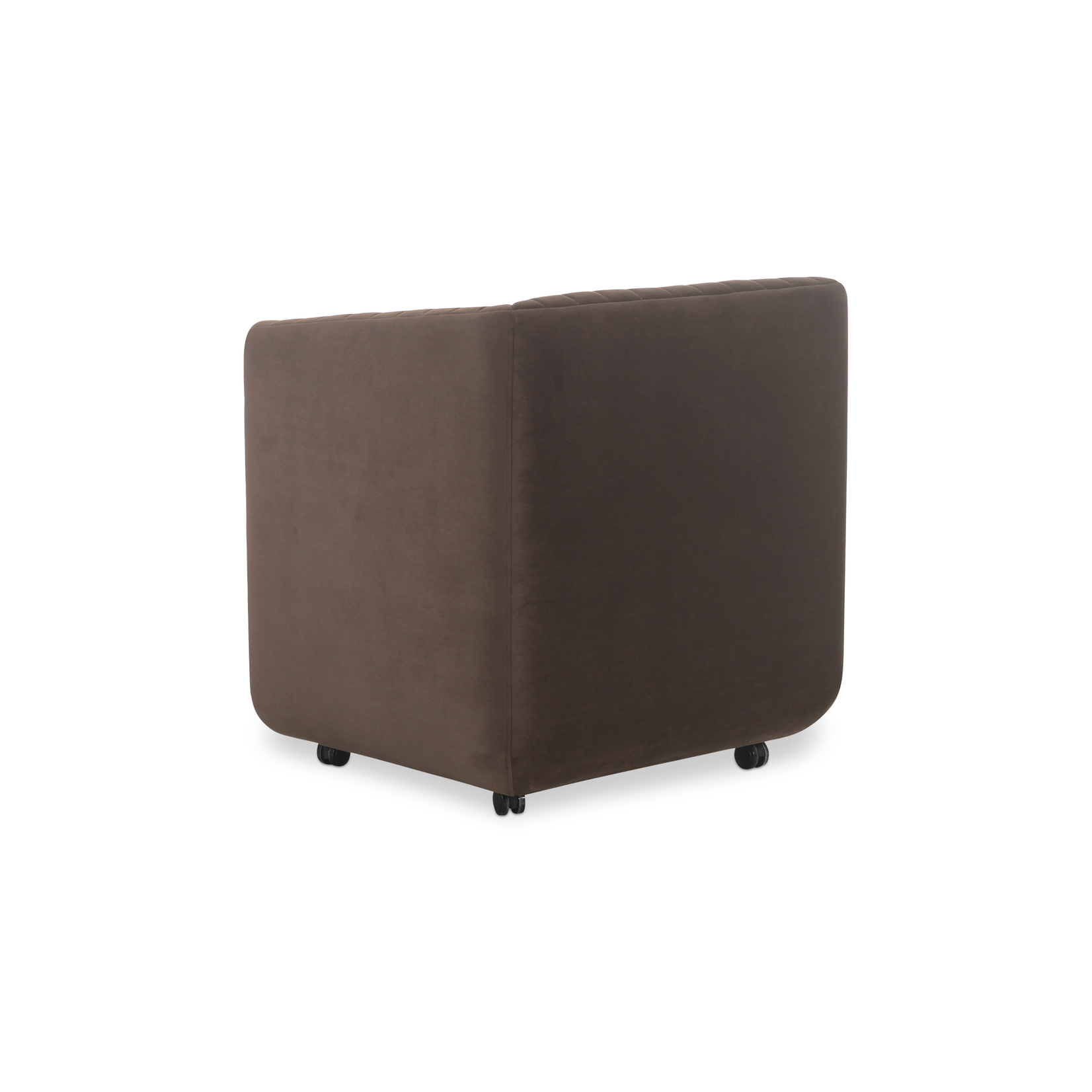 Jane Rolling Chair - Brown Velvet