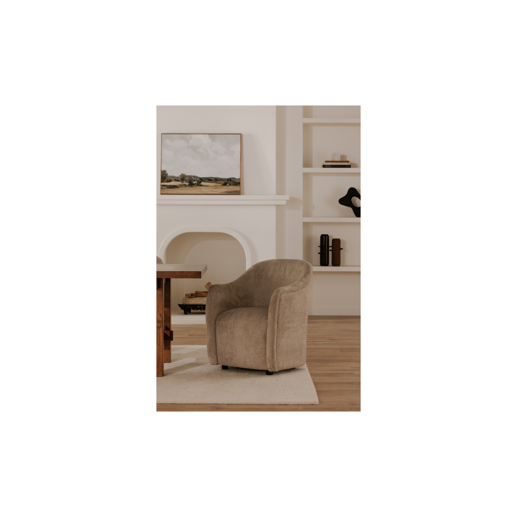 Drava Rolling Chair - Beige