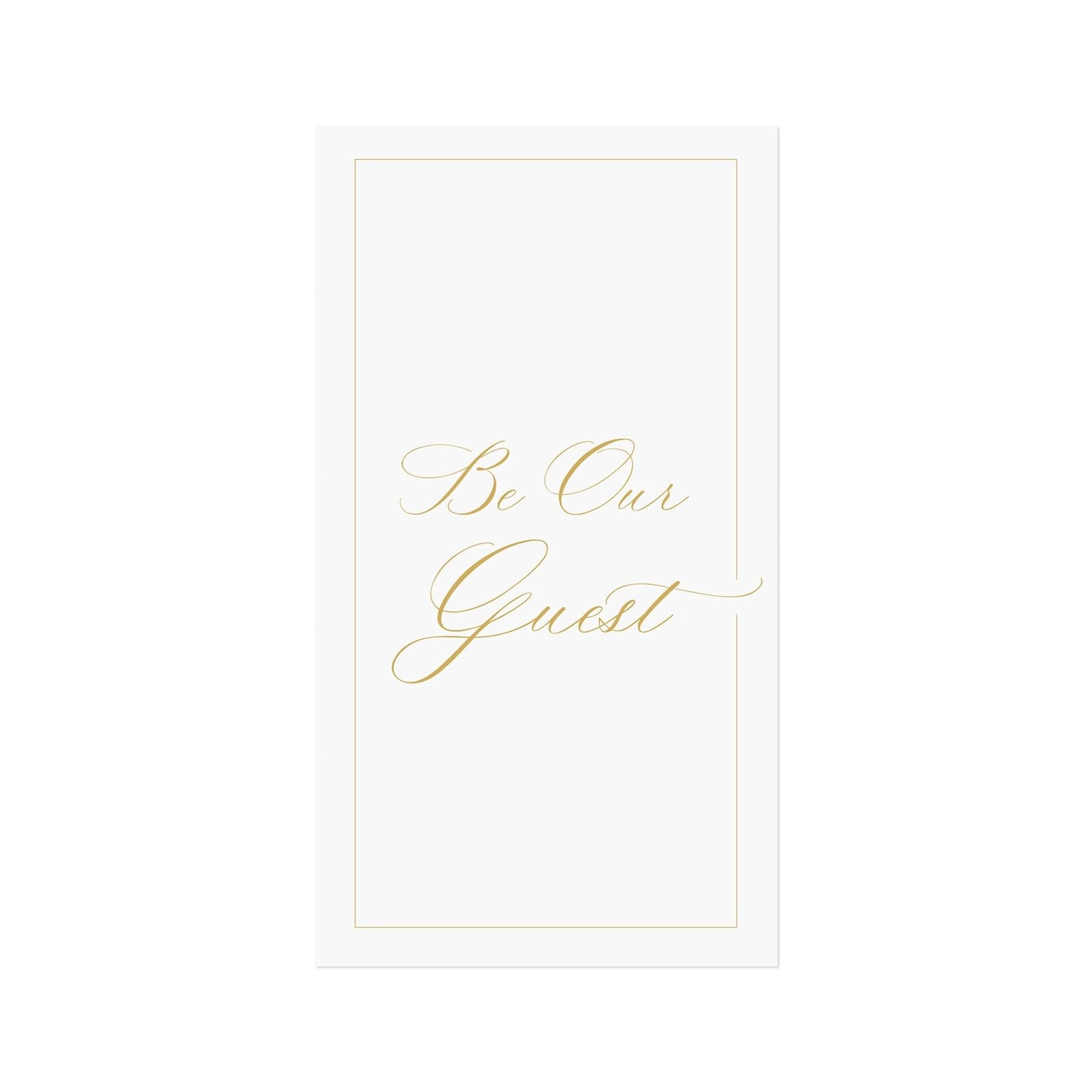 Guest Napkin - Be Our Guest - Set Of 21 - Gold