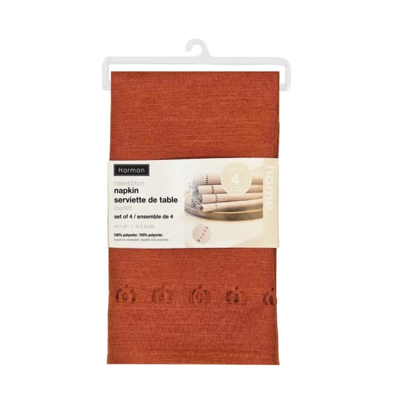 Pumpkin Hemstitch Napkin - Set of 4