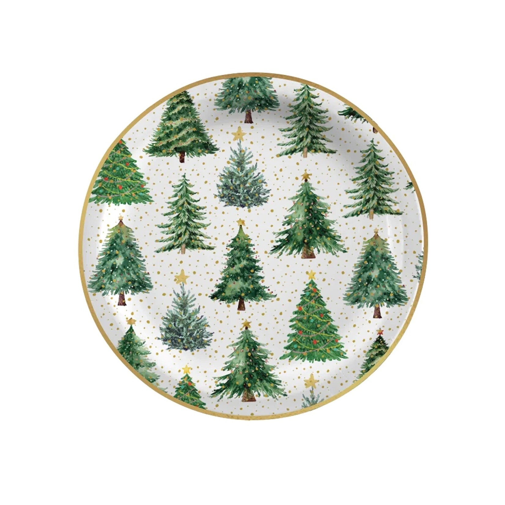 Confetti Trees 7" Paper Plate - Set of 8