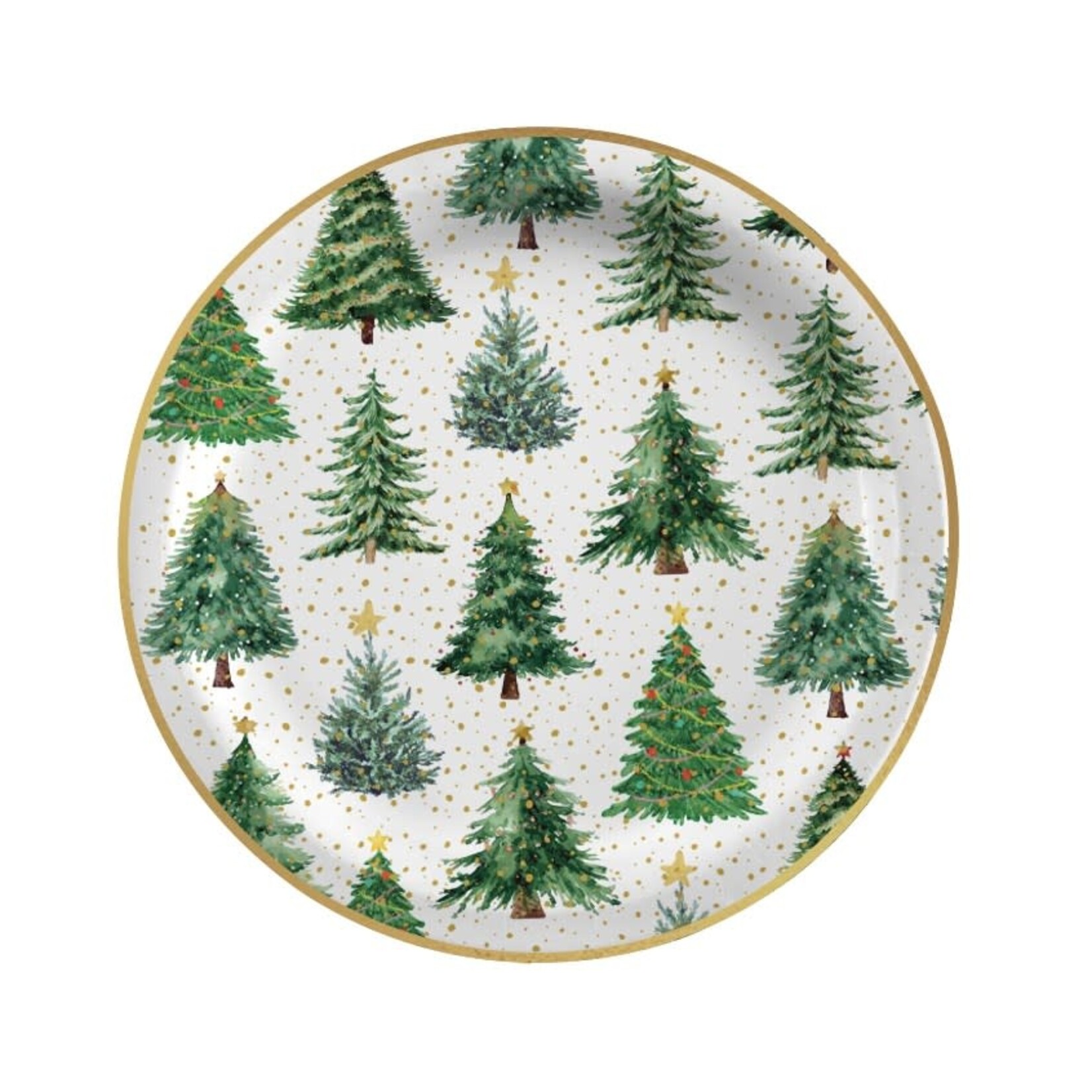 Confetti Trees 9" Paper Plate - Set of 8
