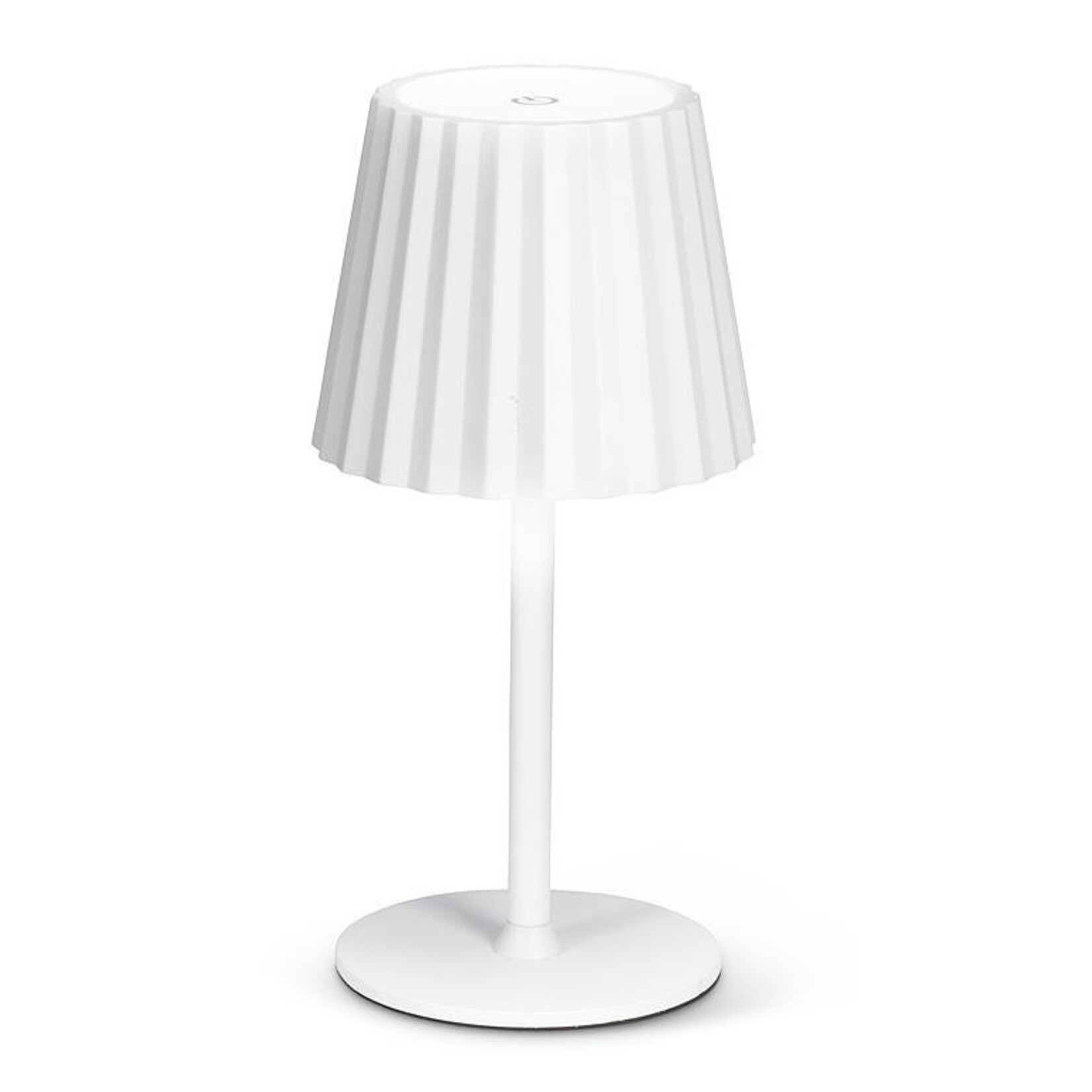 Fluted Shade LED Lamp - White