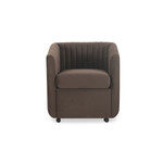 Jane Rolling Chair - Brown Velvet