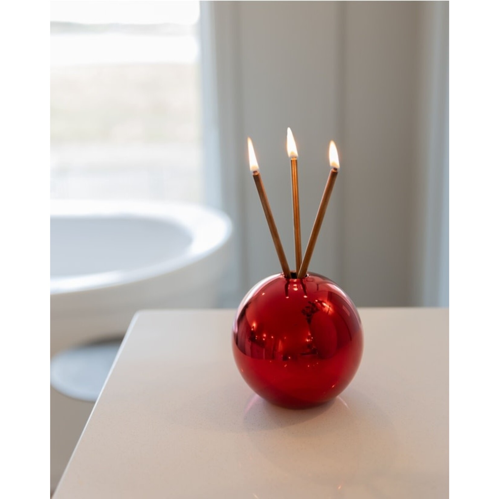 Neva Vase, Red Metallic