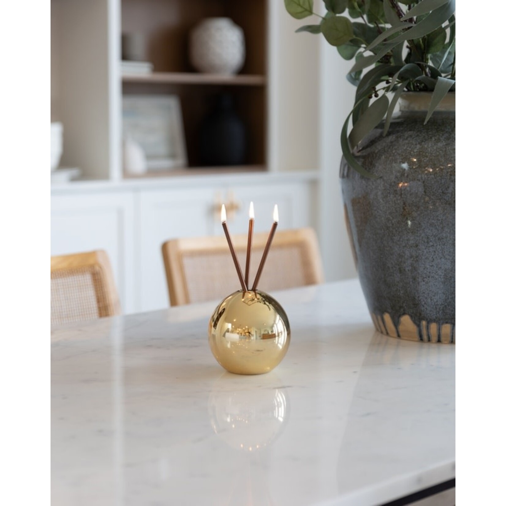 Neva Vase, Gold Metallic