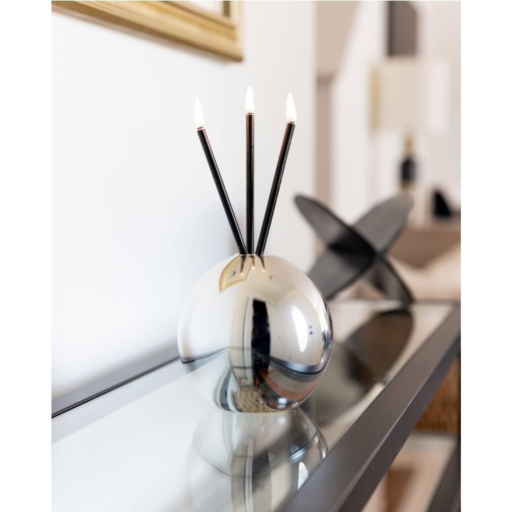 Neva Vase, Silver Metallic