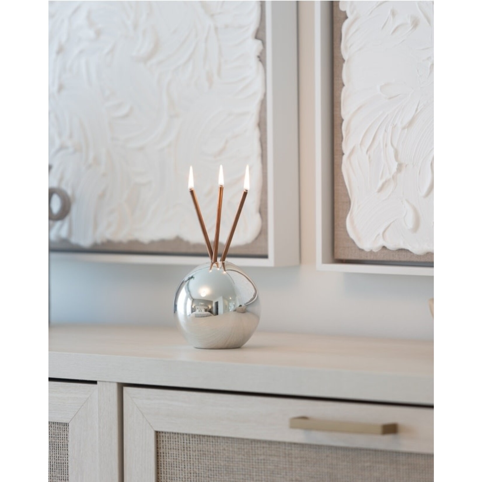 Neva Vase, Silver Metallic