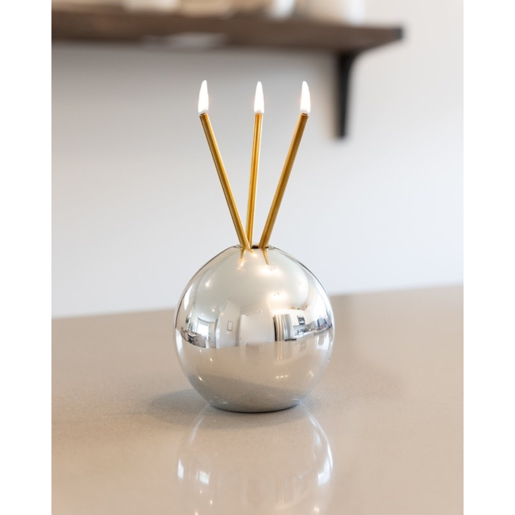 Neva Vase, Silver Metallic