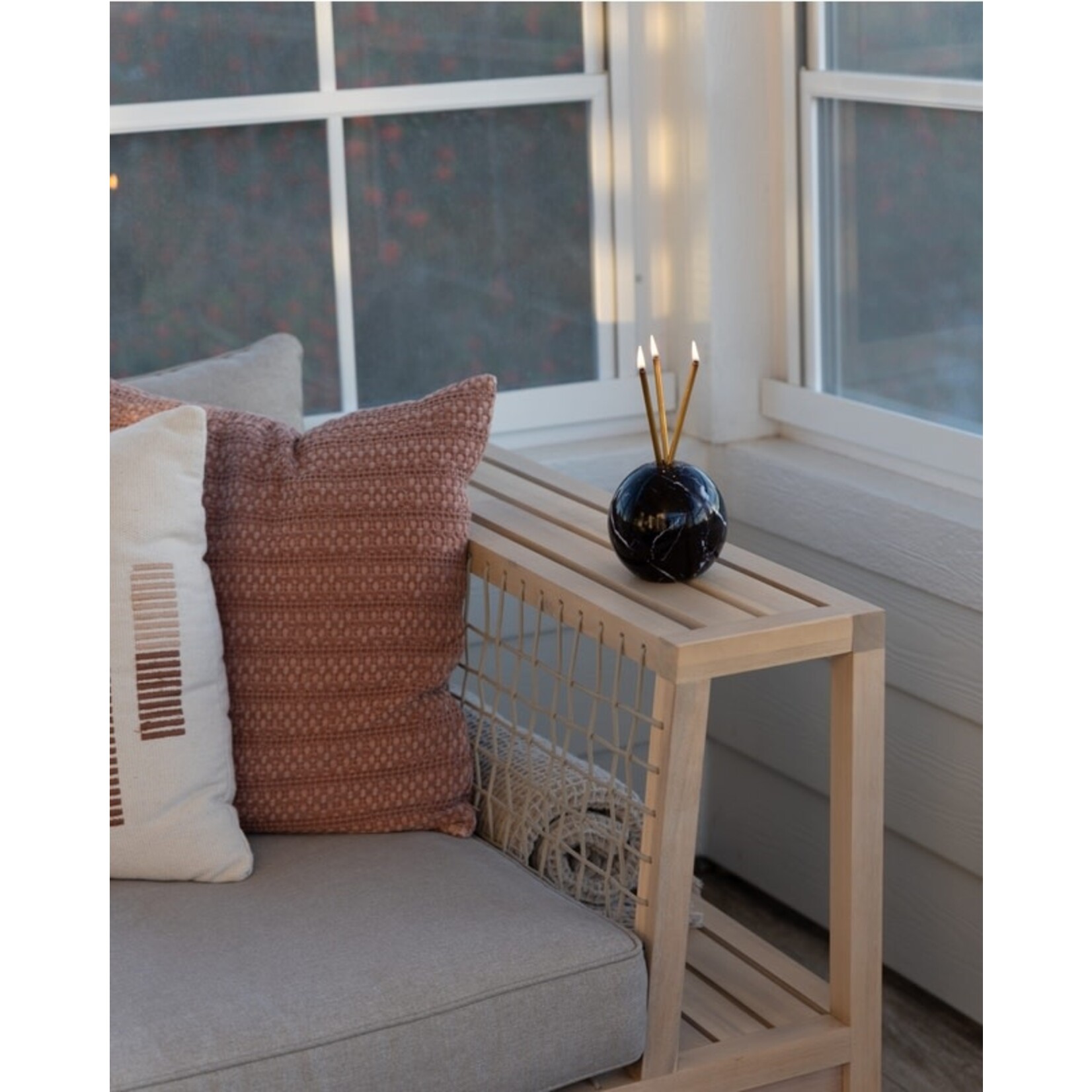 Neva Vase, Black Marble
