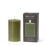 Green LED Pillar Candle 3 x 5 "