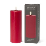Red LED Pillar Candle 3 x 8"