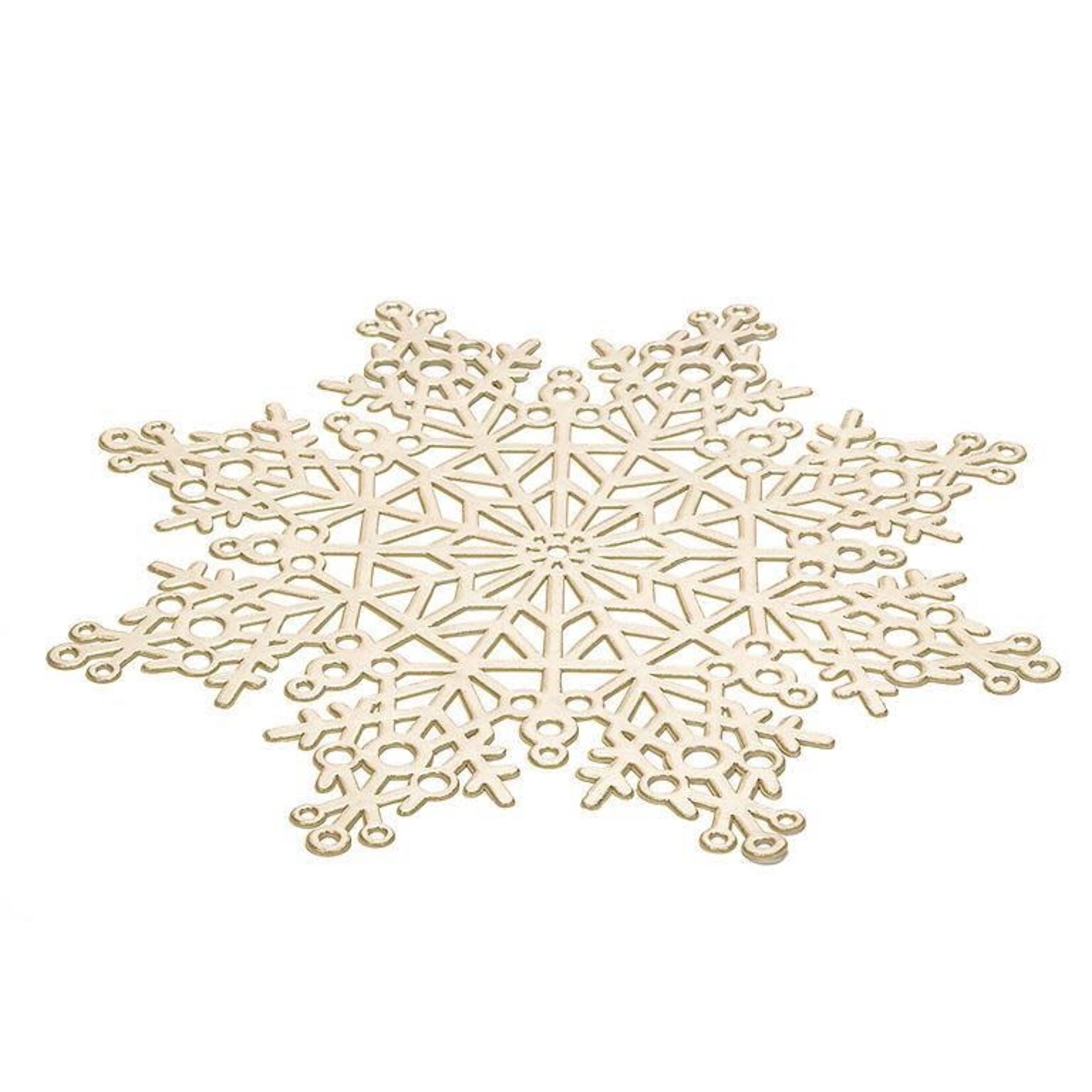 Gold Cutout Snowflake Placemat 15" D