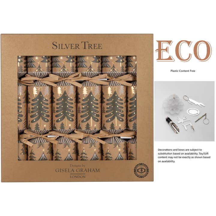 Silver Tree Home & Holiday Forest Evergreen Crackers ECO 6 ct Avenue