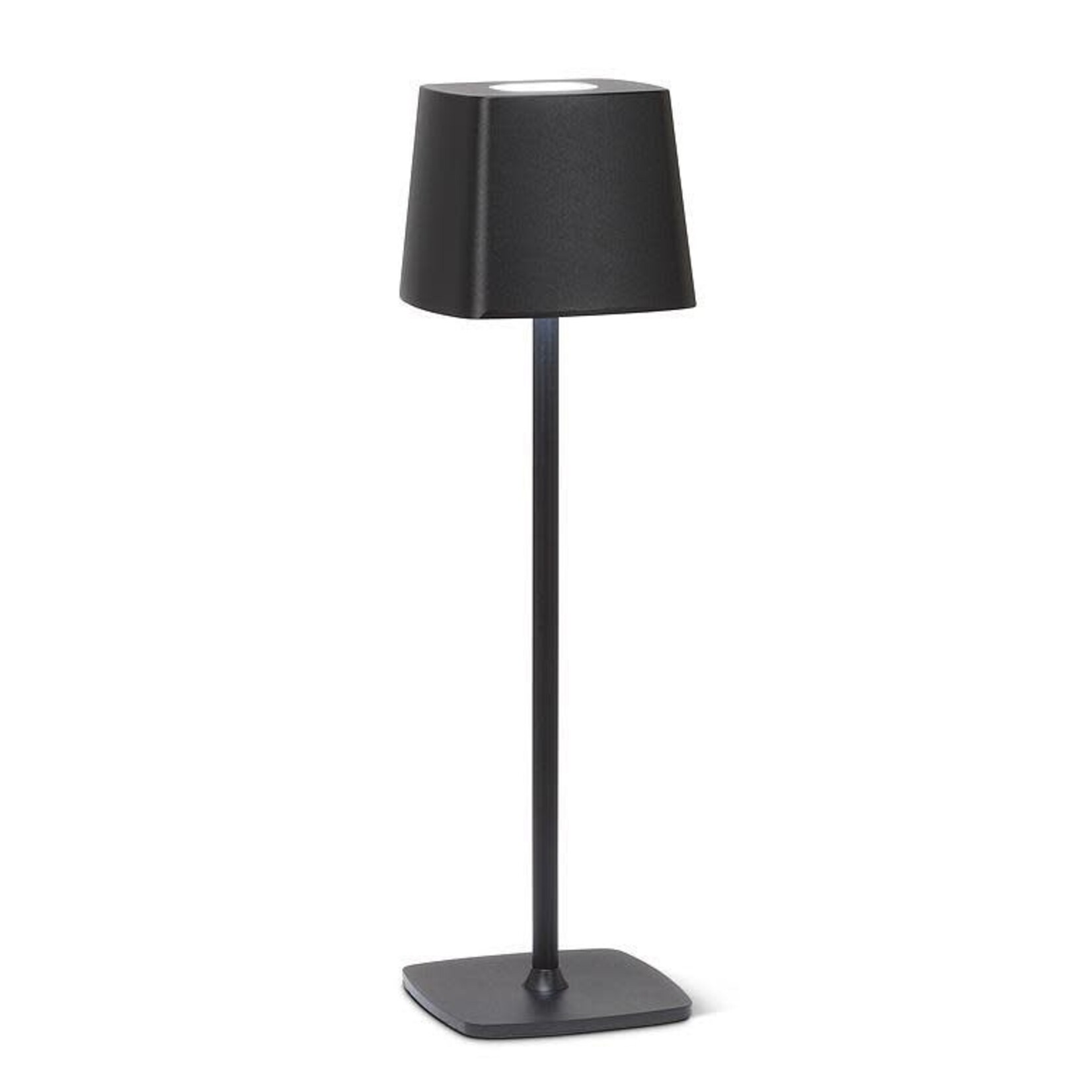 Square Shade LED Table Lamp Light - Black